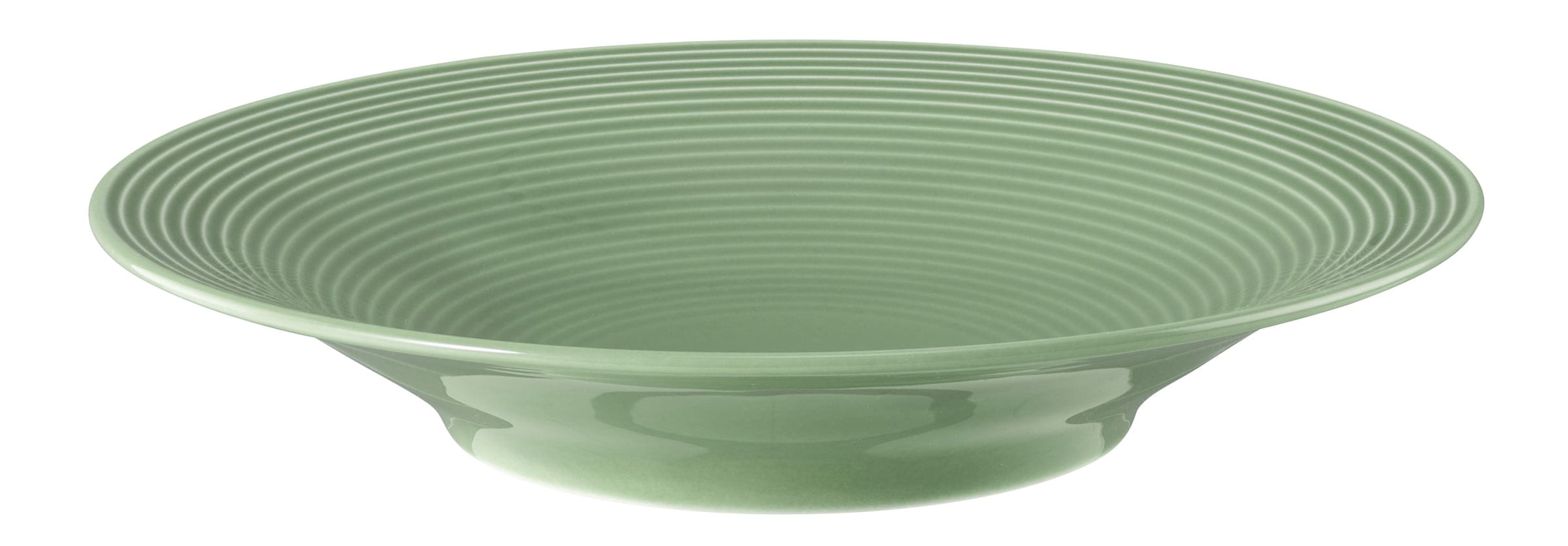 Teller rund mit Relief tief rund 22,5cm BEAT salbeigrün