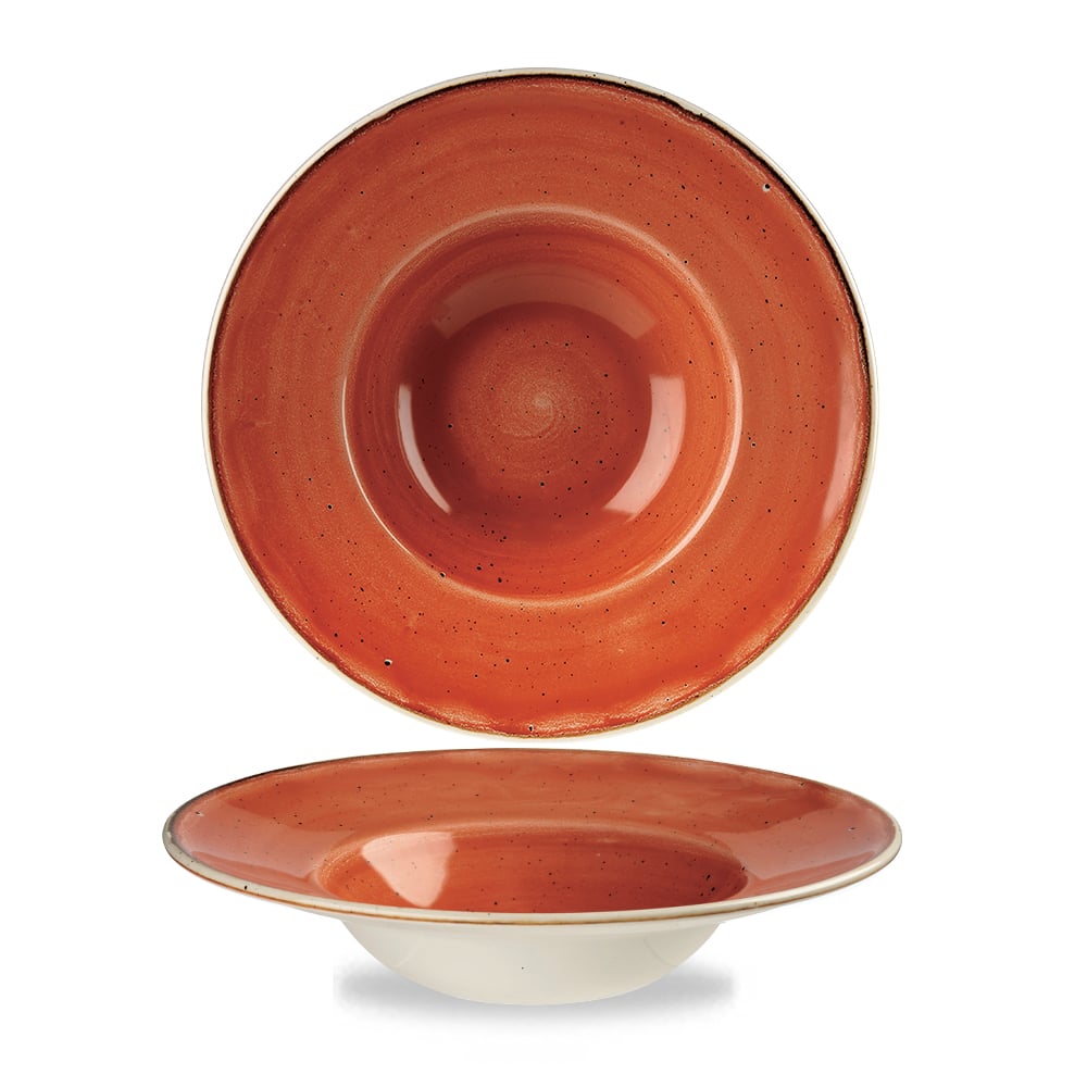 Teller tief breite Fahne 24cm STONECAST spiced orange