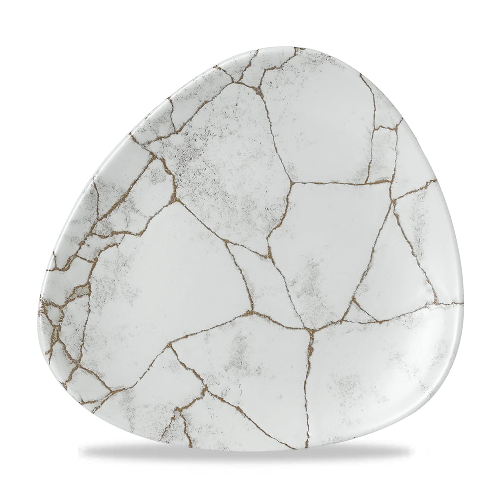 Teller dreieckig 19,2cm KINTSUGI agate grey