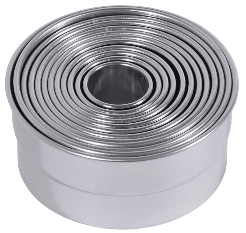 Ausstechsatz rund glatt D: 2,5cm - 10,5cm H: 5cm