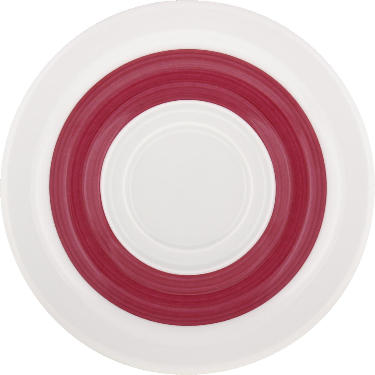 Spezialuntertasse mit Doppelspiegel 16cm INVITA DIMENSION PINSELBAND bordeauxrot