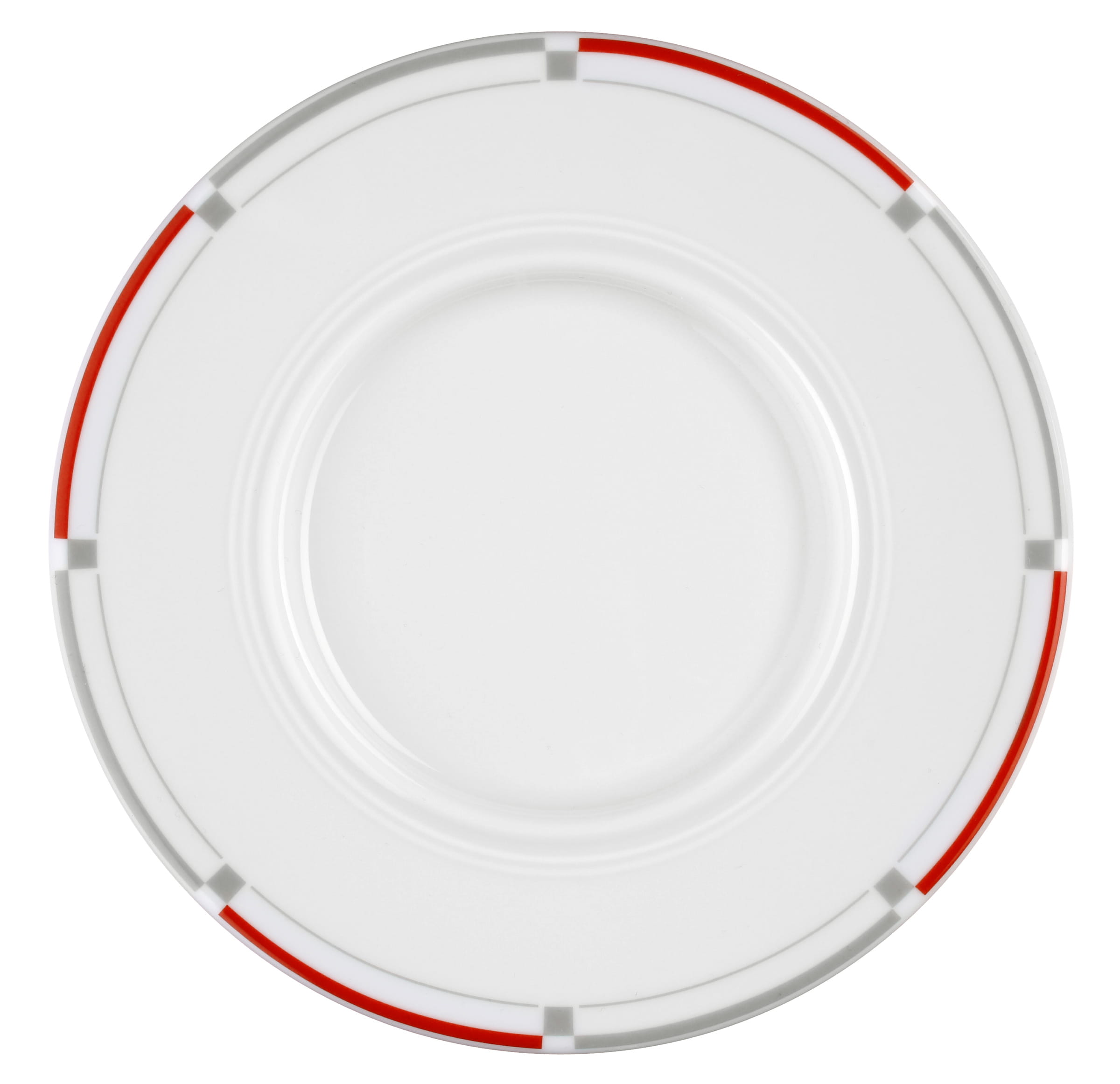 Suppenuntertasse rund mit Relief 17,5cm VITALIS rot-grau