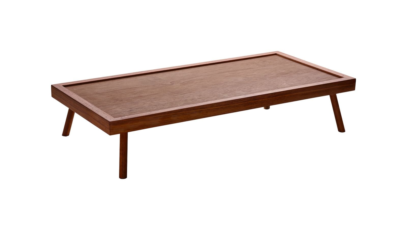 Präsenter 50x24cm auf Füßen H 8cm ANANTI nußbaum