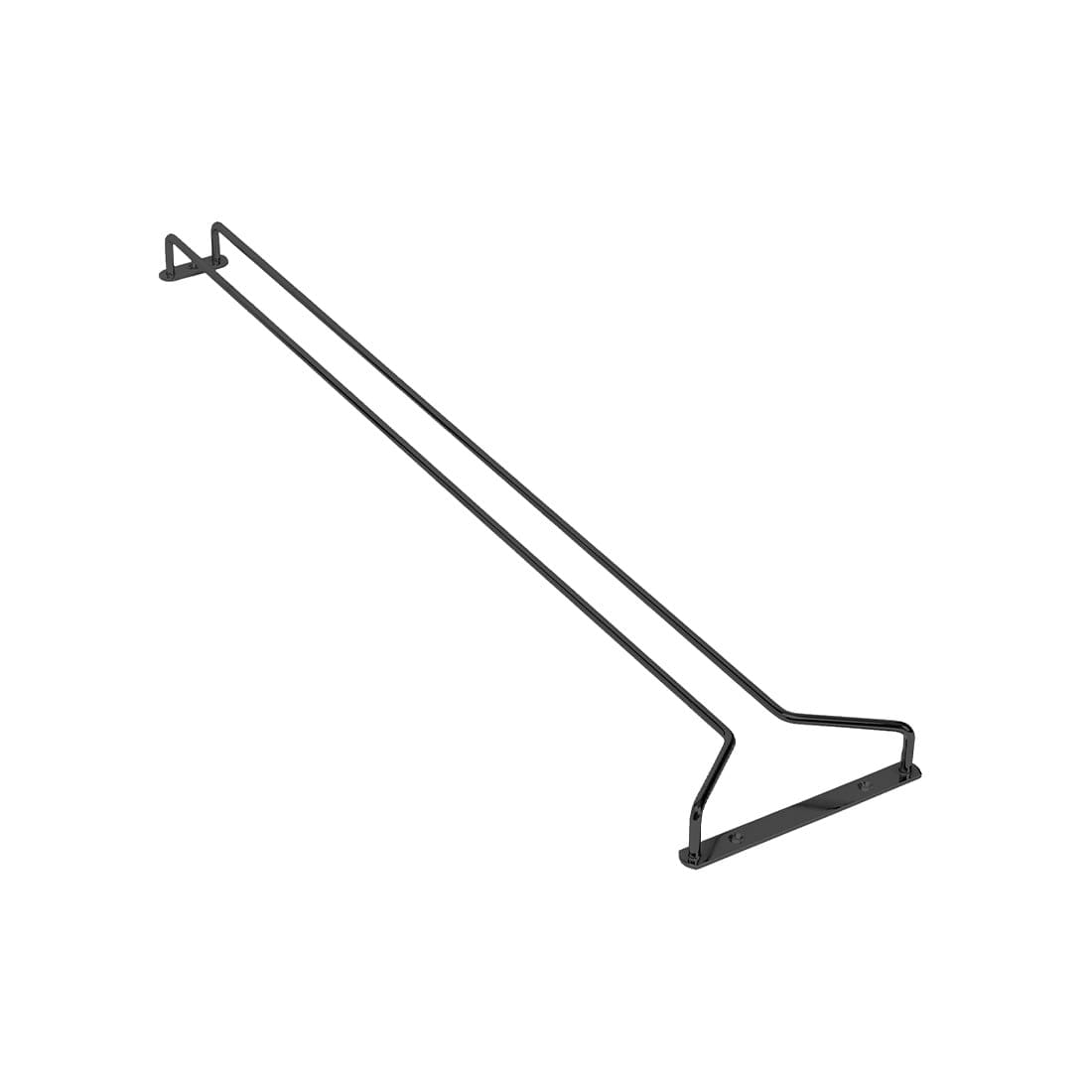 2 Stück Gläserschiene schwarz 40x11 cm