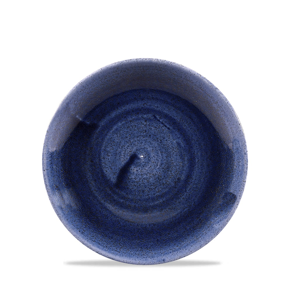 Teller flach coup 16,5cm STONECAST PATINA cobalt blue