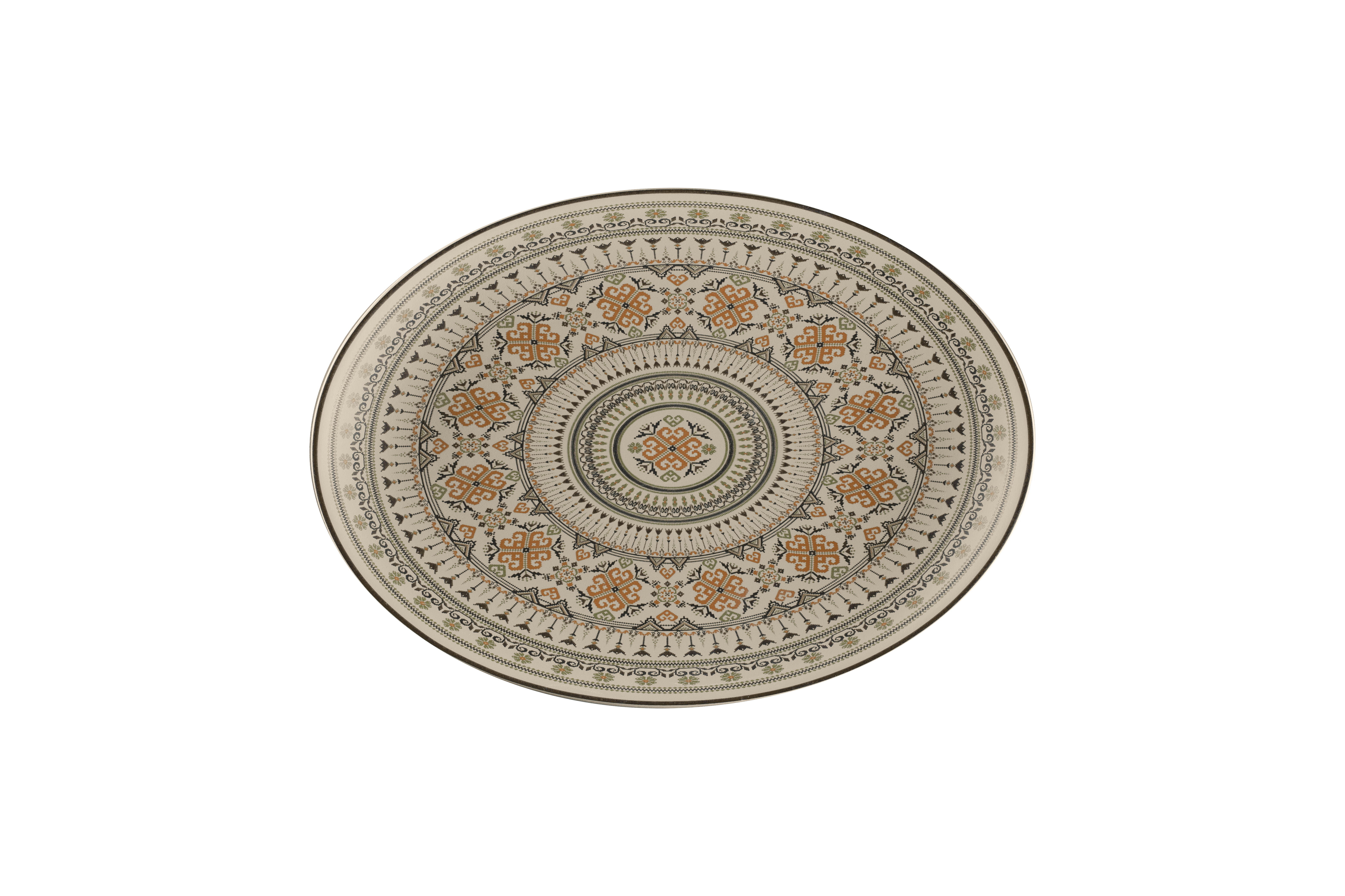 Platte oval 32x23x3,2cm ARGILA GENOA decorated grey