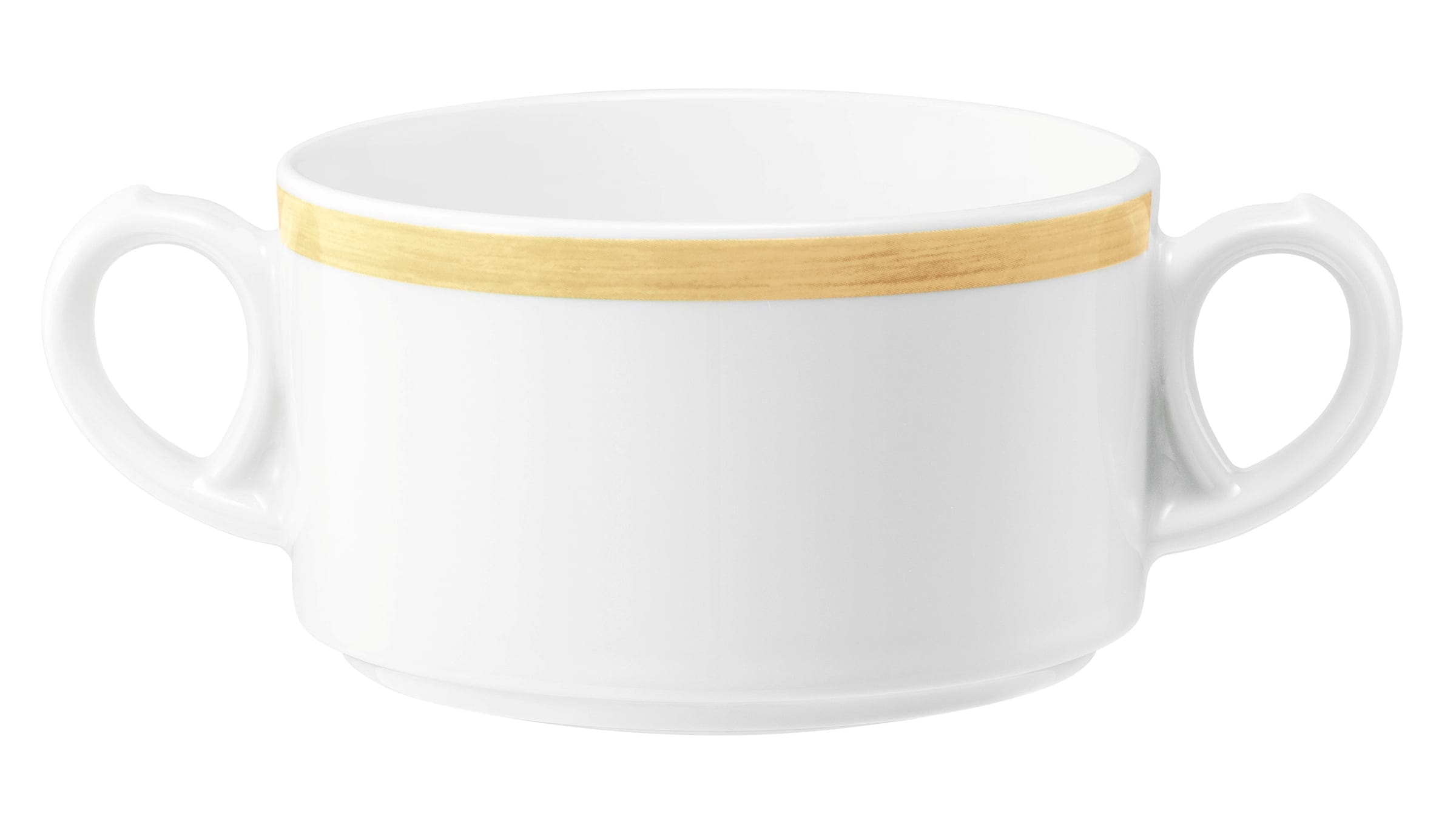 Suppentasse rund 0,3l COMMUNITY pinselband ocker