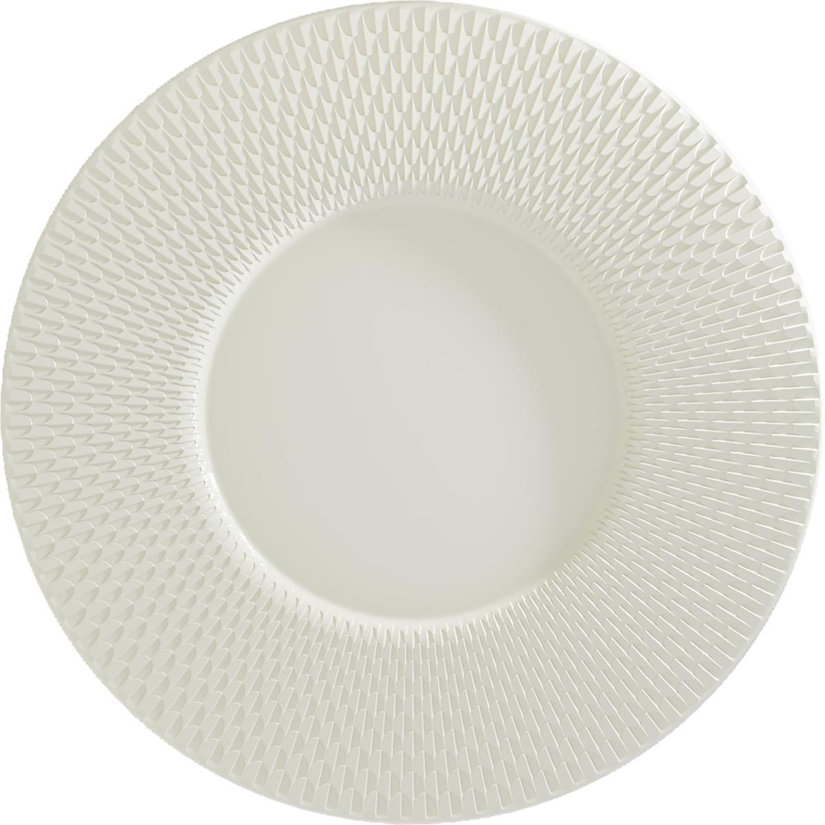 Teller flach breite Fahne Relief 30cm PURITY REFLECTIONS