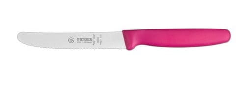 Allzweckmesser 11cm mit Wellenschliff pink