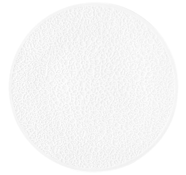 Teller flach 33 cm Vollrelief Nori weiss