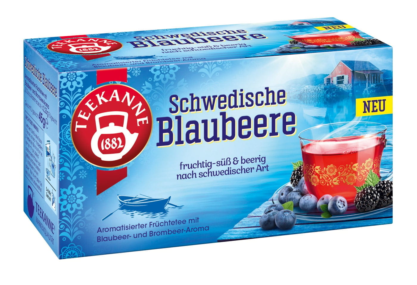 Teekanne Schwedische Blaubeere
