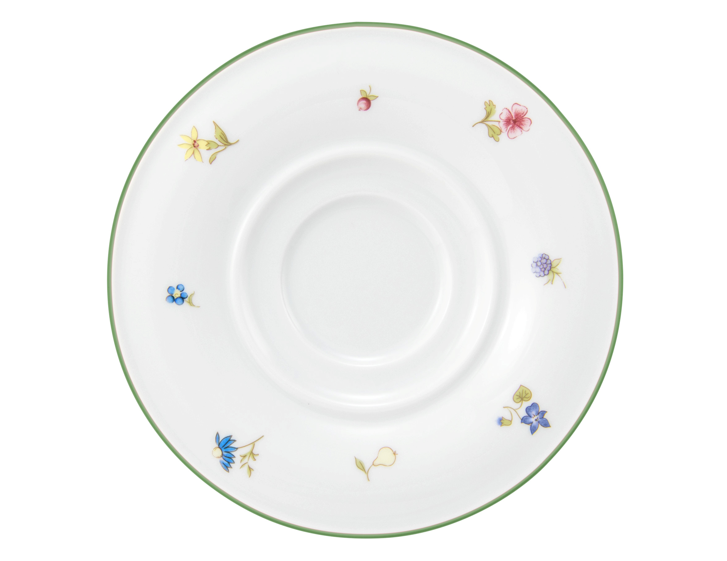 Kombiuntertasse rund 1 15,5cm COMMUNITY streublume grüne linie