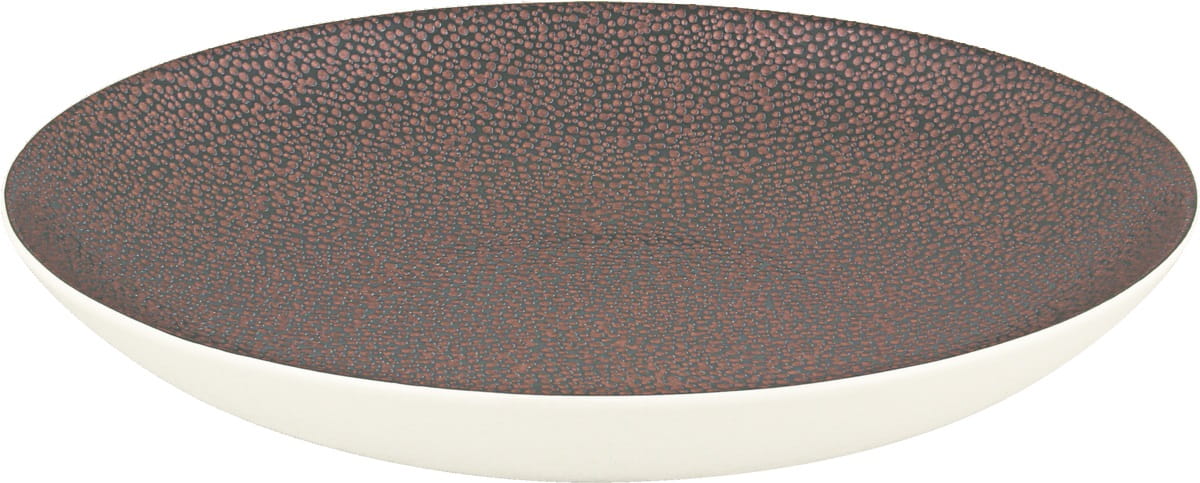 Teller tief rund coup 24cm PURITY PEARLS METALLIC copper