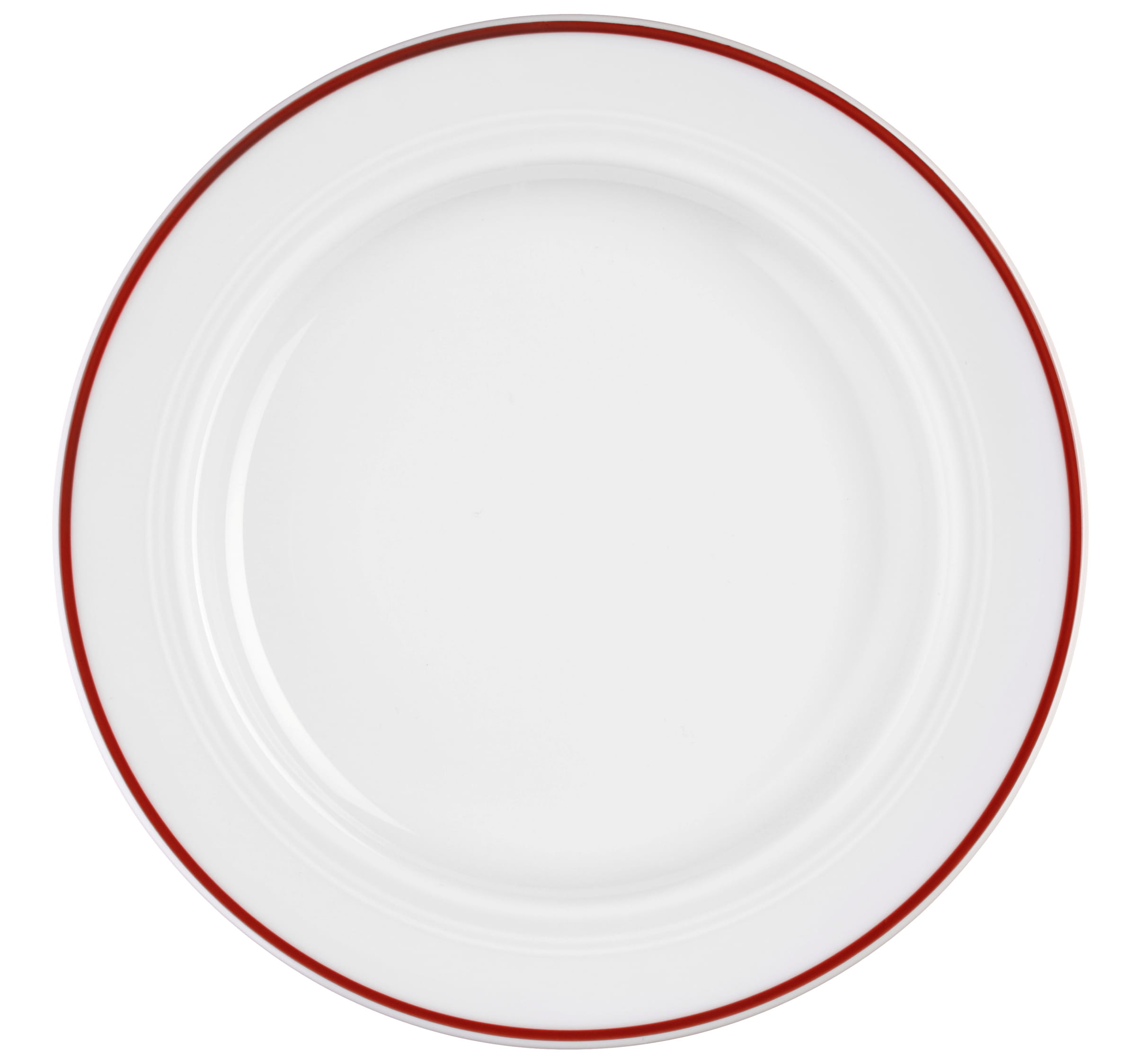 Teller rund mit Relief flach 20cm VITALIS rote linie