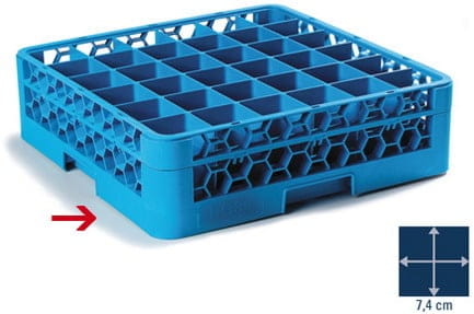 Gläsergrundspülkorb 36 Fächer OPTICLEAN blau