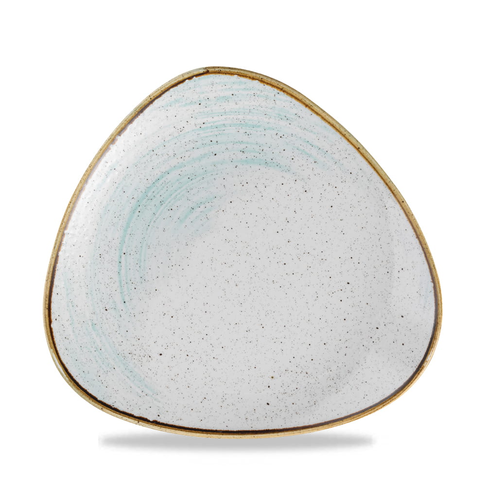 Teller dreieckig 22,9cm STONECAST ACCENTS Duck Egg Blue
