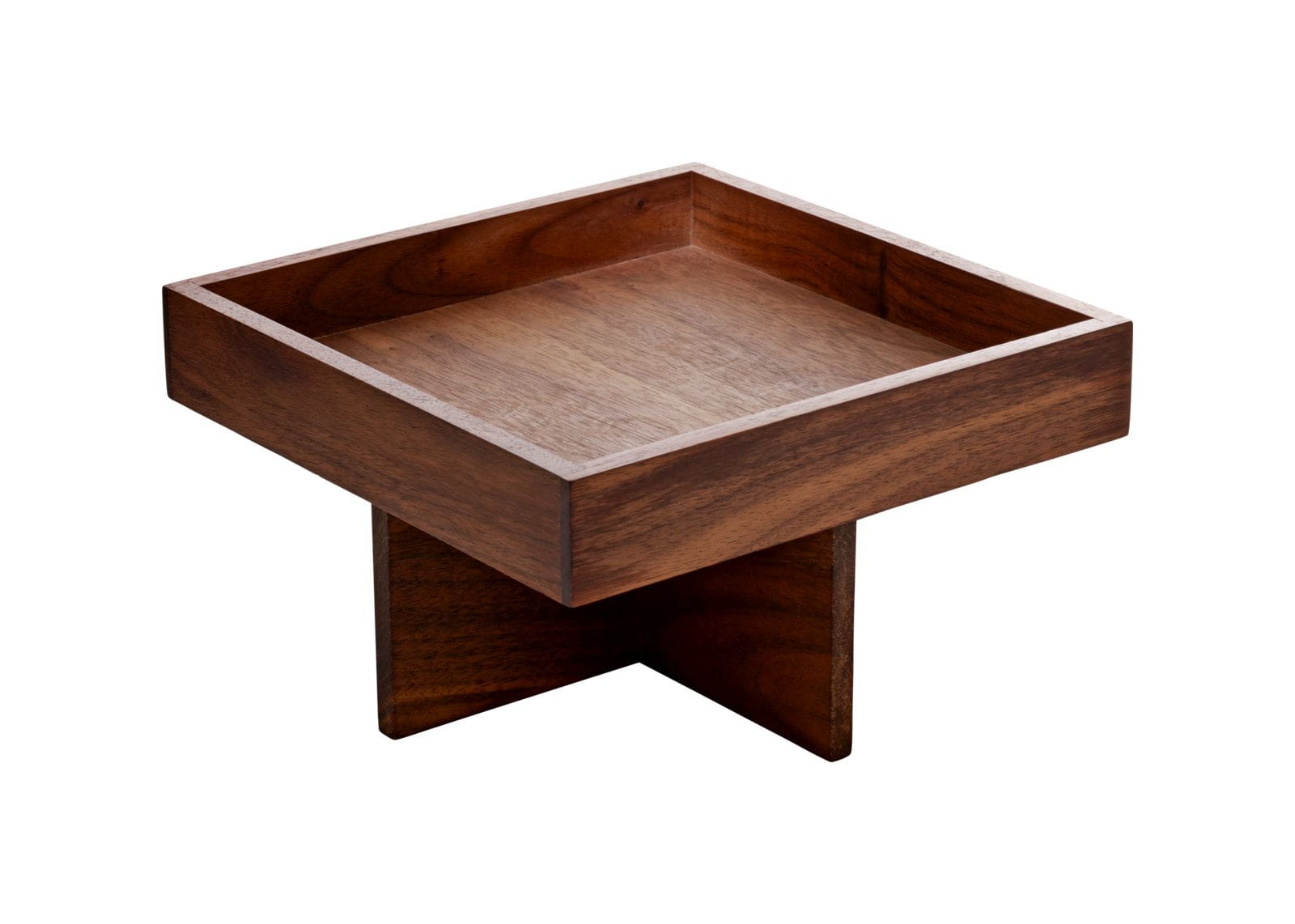 Menage 18x18cm auf Fuß H 8cm ANANTI nußbaum