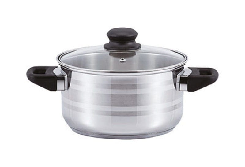 Fleischtopf 24cm 6,1 l mit Glasdeckel OLIVE