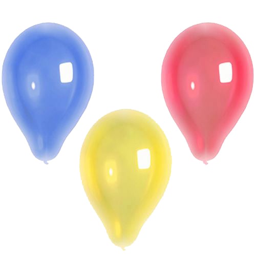 10 Stück Luftballons Ø25cm CRYSTAL farbig sortiert
