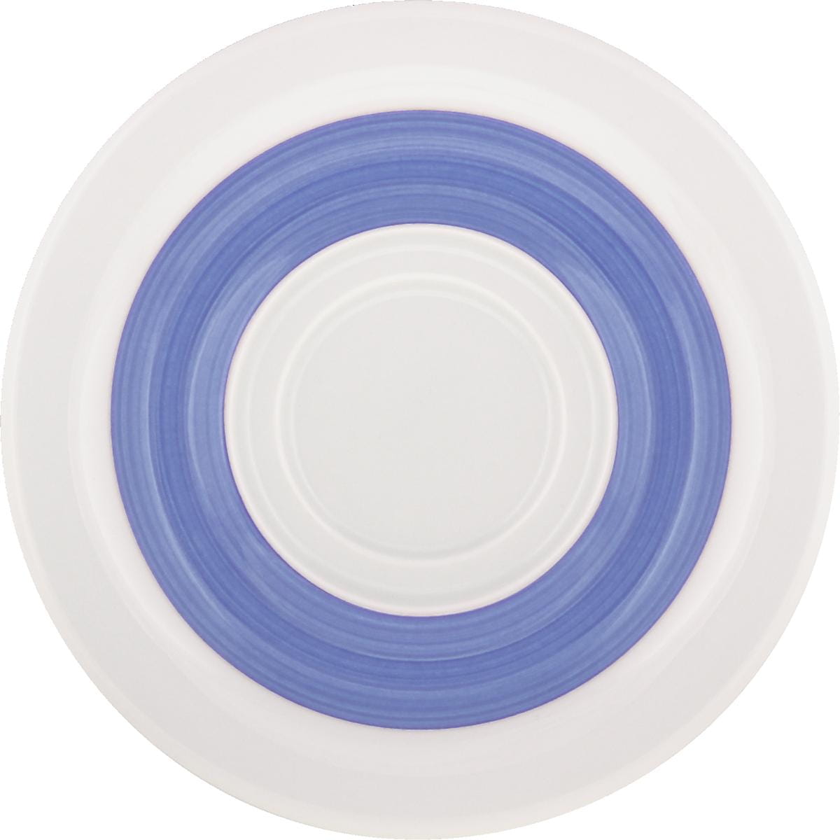 Spezialuntertasse mit Doppelspiegel 16cm INVITA DIMENSION PINSELBAND himmelblau