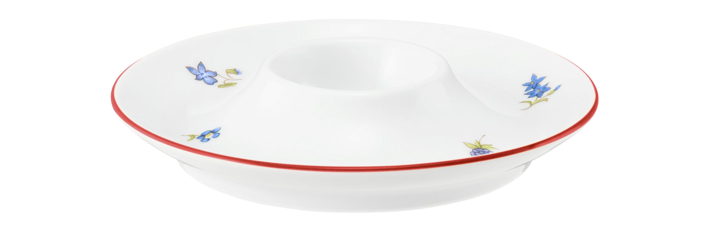 Eierbecher rund mit Ablage COMMUNITY streublume rote linie