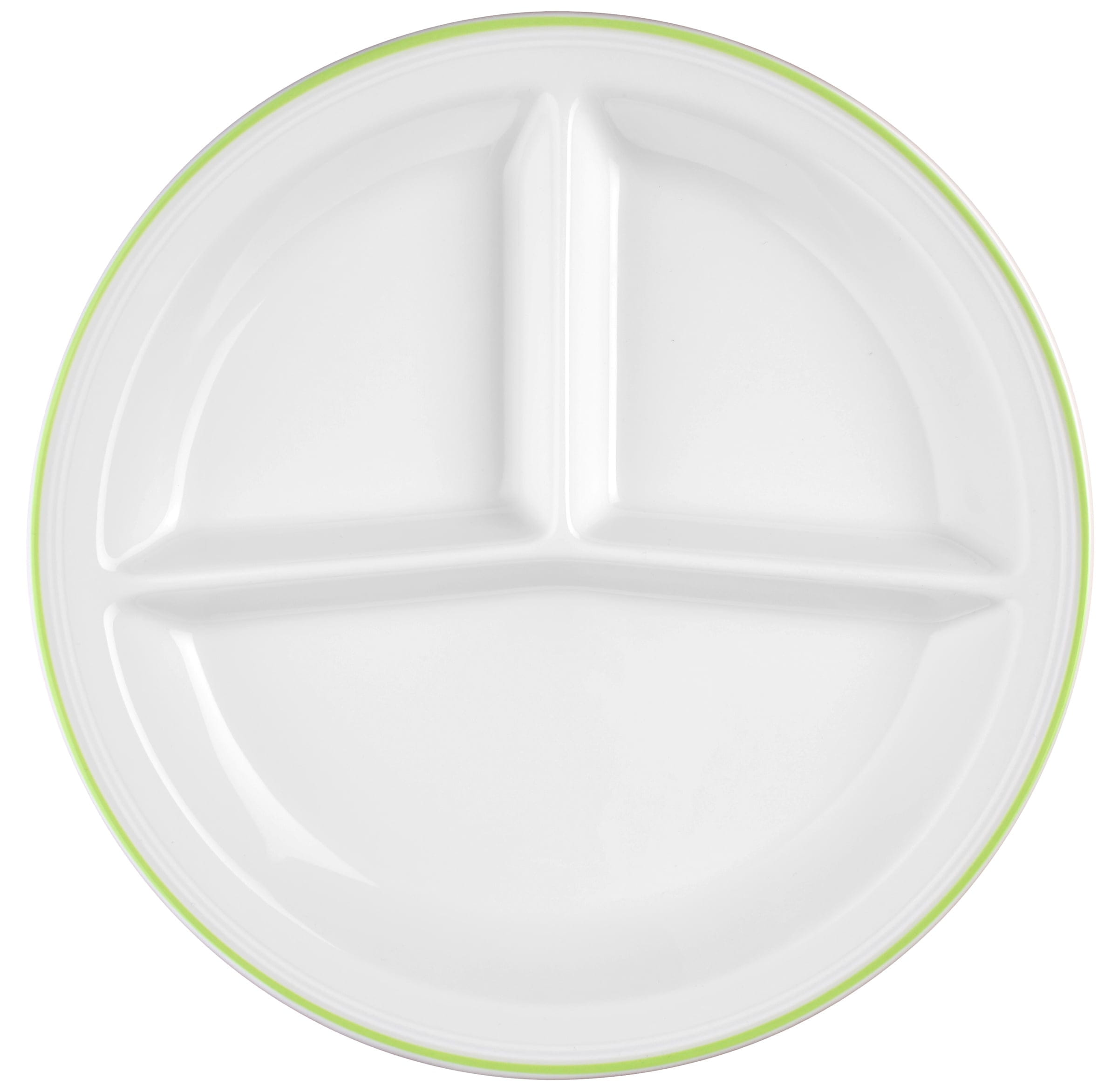 Platte rund mit Relief V219 IM rund 3 tlg. 25,5cm VITALIS grünes band