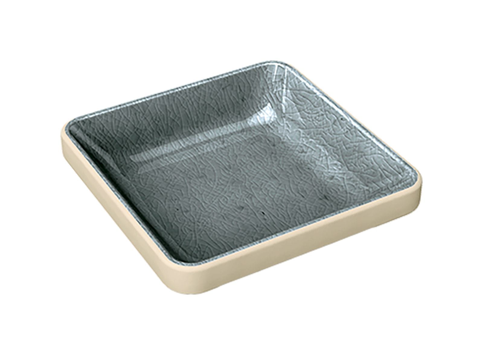 Schale quadratisch 9x9cm 0,08l NARA stapelbar grau