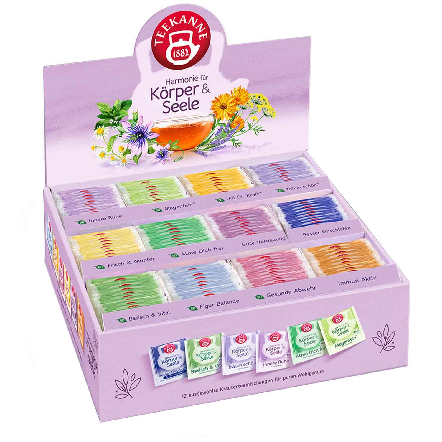 Teekanne WOHLFÜHL BOX mit 12 beliebte Sorten