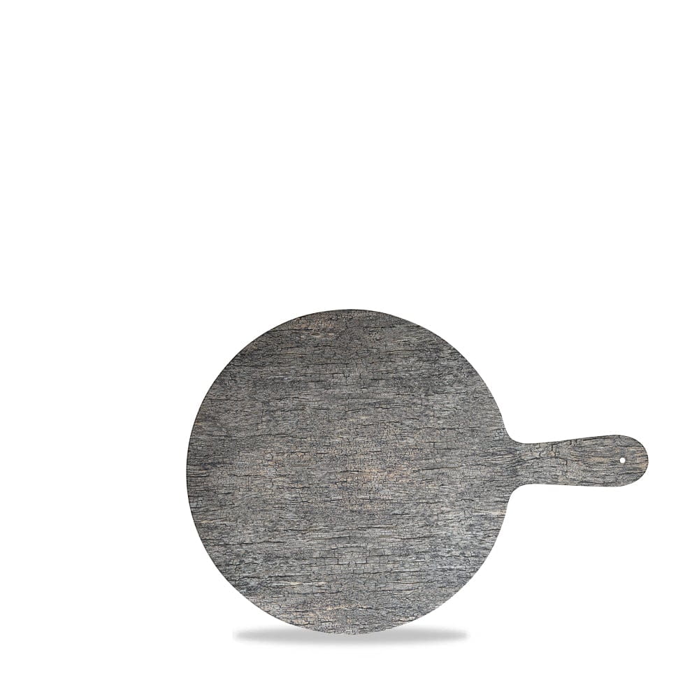 Brett rund 32cm mit Griff ALCHEMY Melamin grau