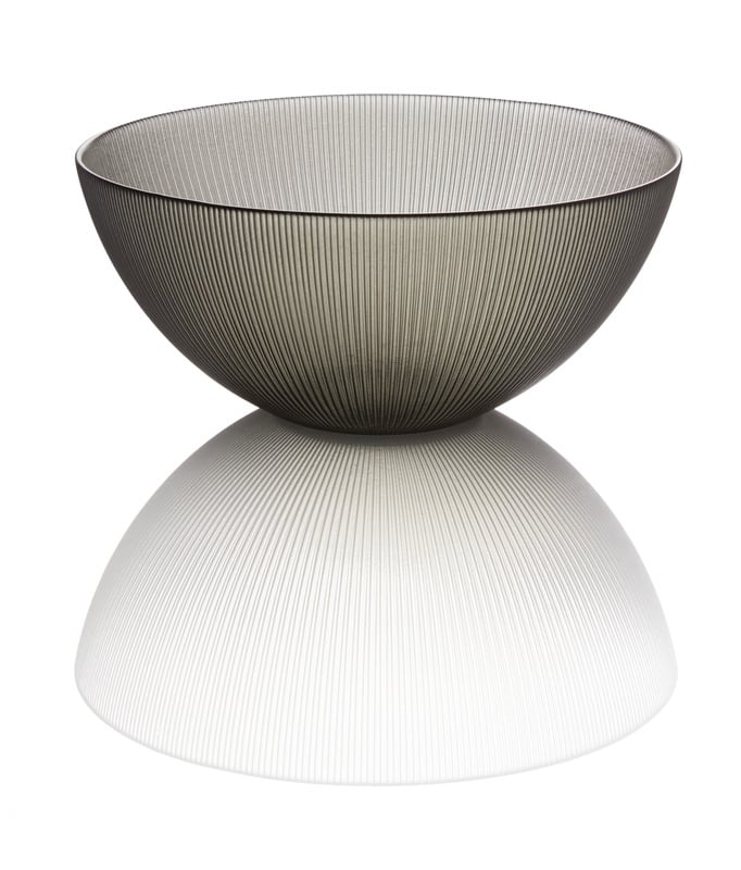 Glas Schale L H10,5cm STYLE LIGHTS rauch