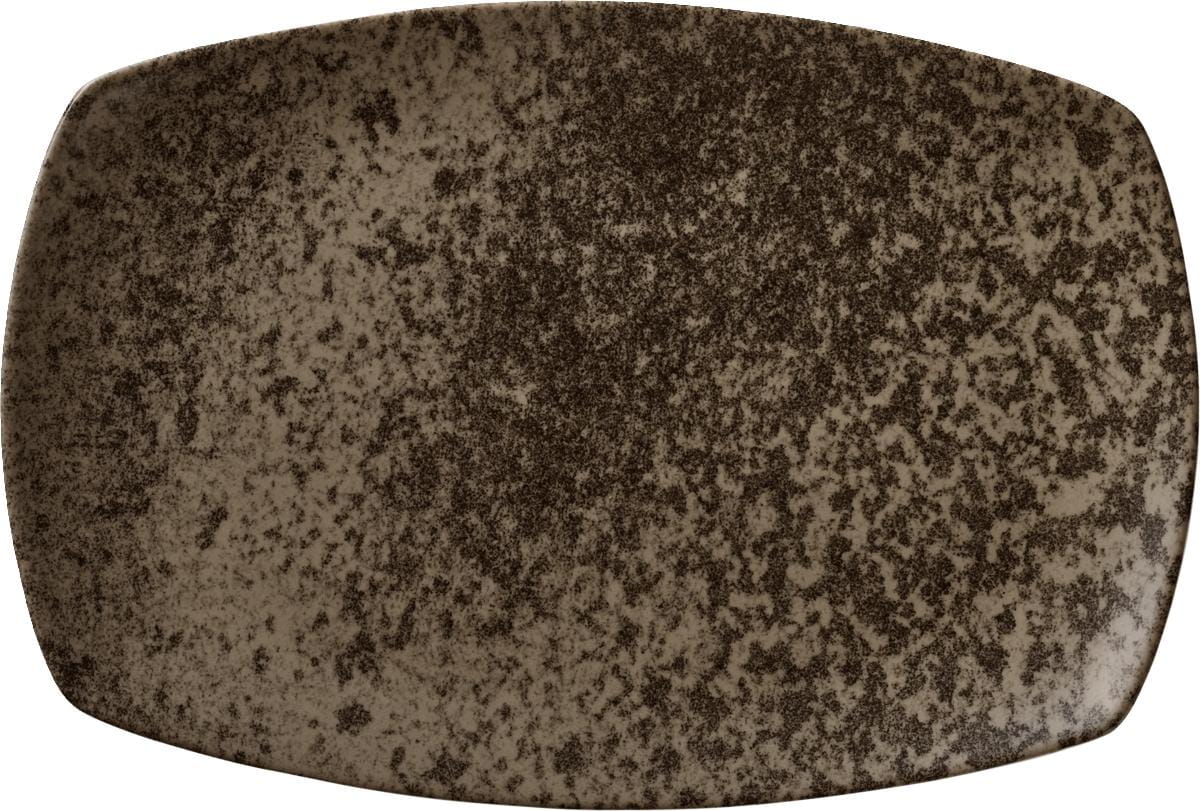 Platte rechteckig coup 32x23cm SANDSTONE DARK BROWN