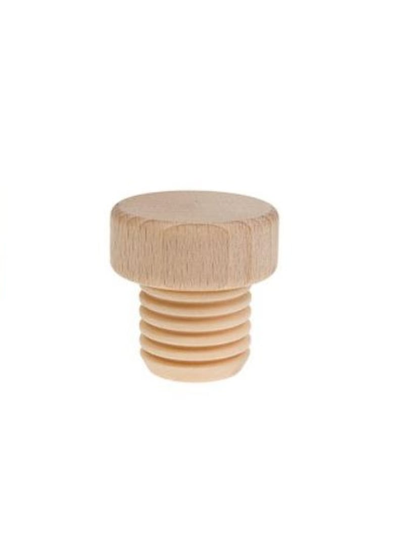 Stopfen konisch 22mm PE mit Holzscheibe Ø33mm