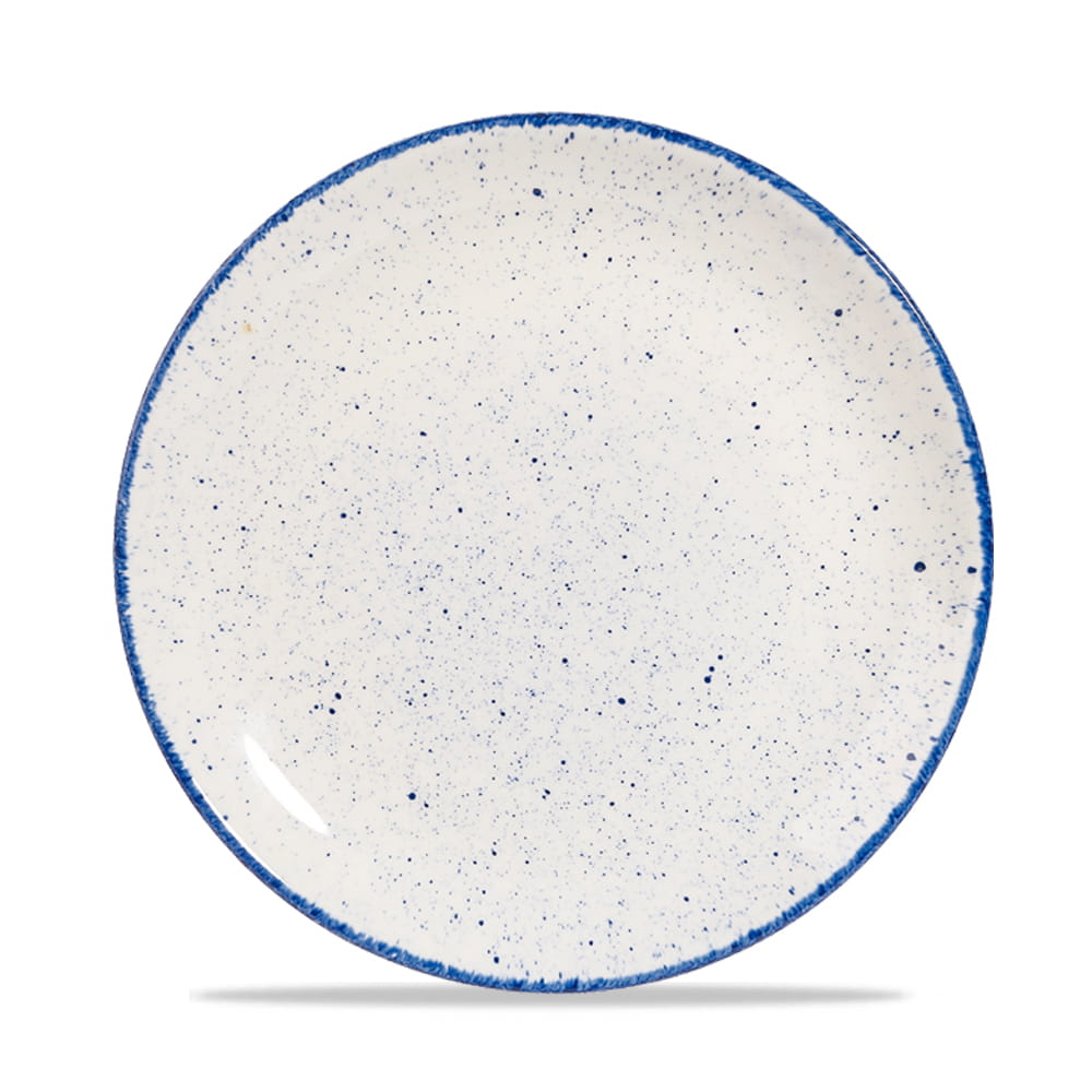 Teller flach coup 21,7cm STONECAST HINTS indigo