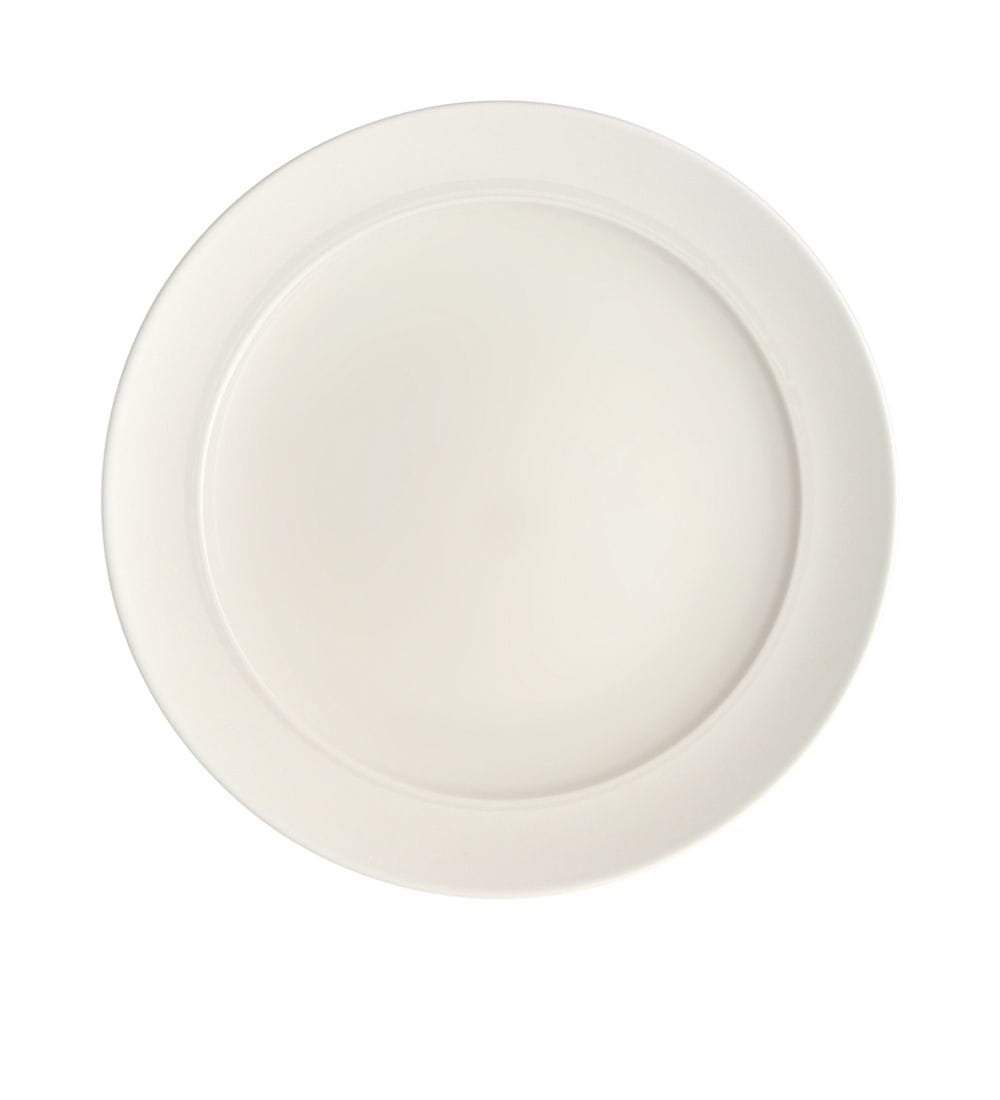 Flacher Porzellanteller 32 cm Stella von Villeroy & Boch, weiß, Hotelporzellan für Gastronomie, spülmaschinen- und mikrowellengeeignet