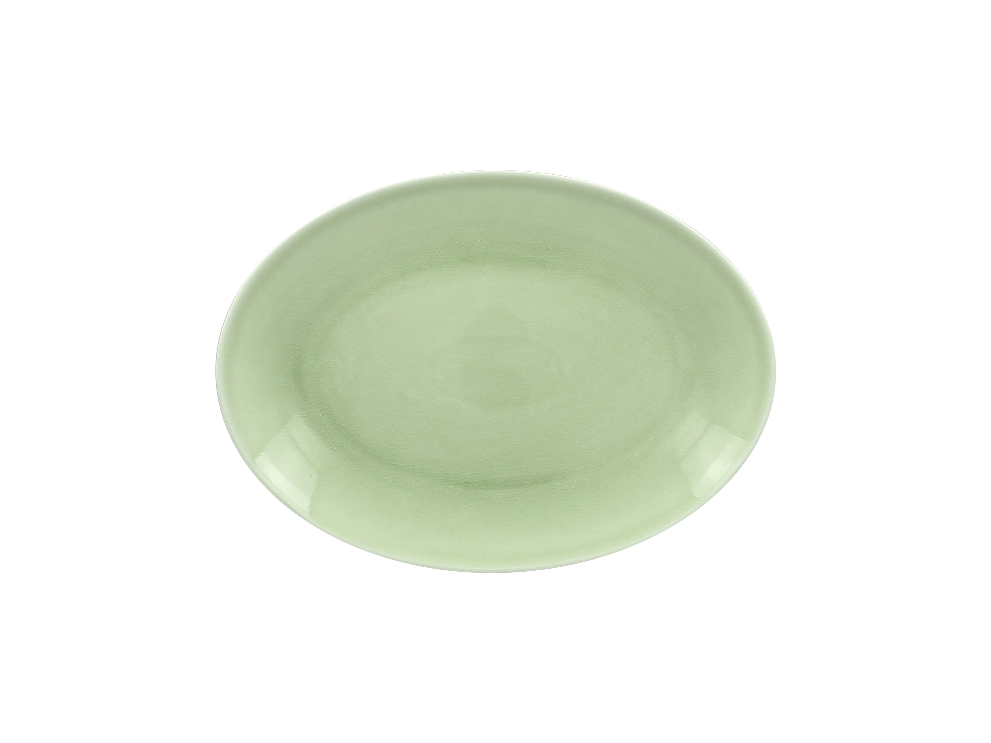Platte oval 26x19x3cm VINTAGE green