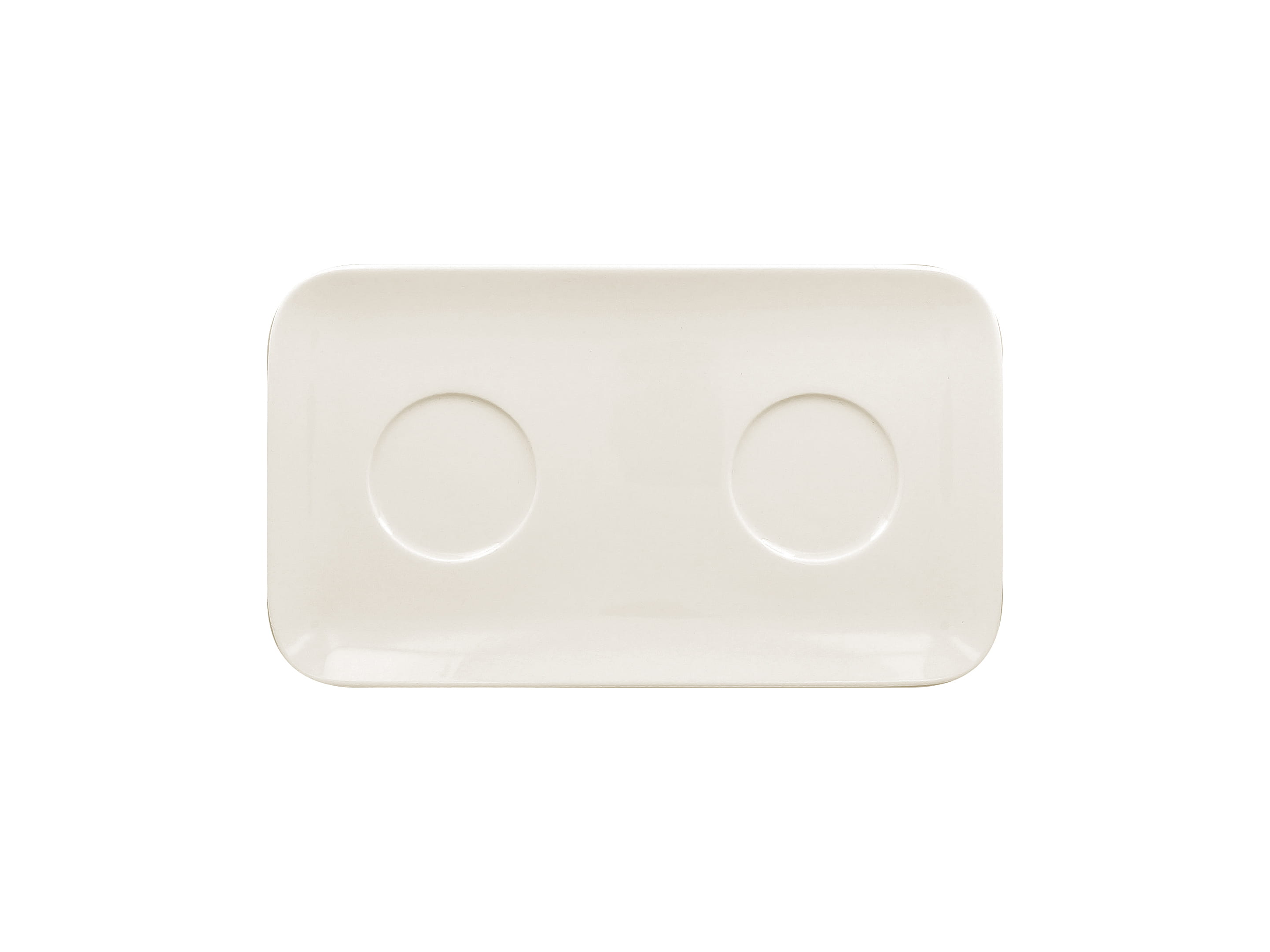 Platte eckig 2 Ringe 31x18x2cm AUREA white