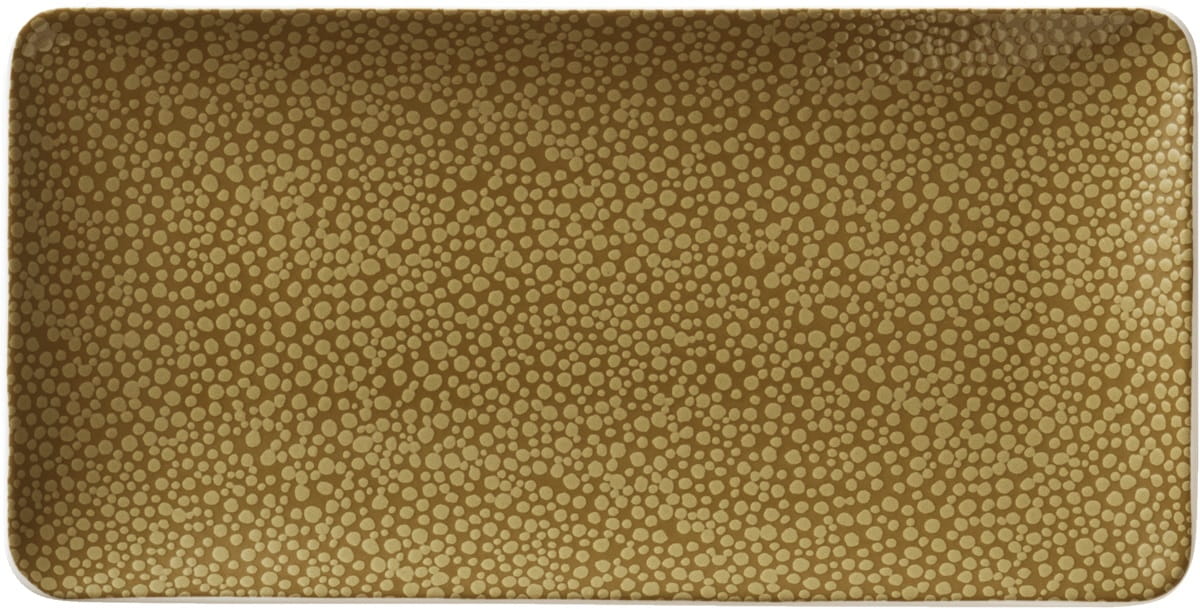 Platte rechteckig coup 18x9cm PURITY PEARLS OLIVE