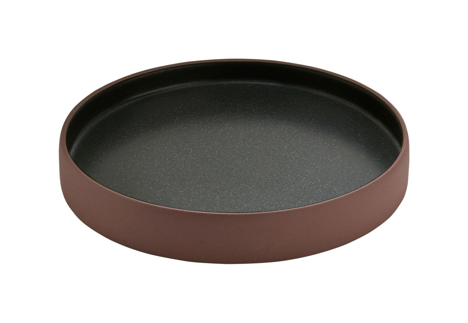 Teller/Untertasse rund 14cm 2in1 braun/schwarz