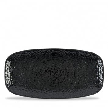 Platte oblong rechteckig 29,8x15,3cm HOMESPUN CHROMA carbon