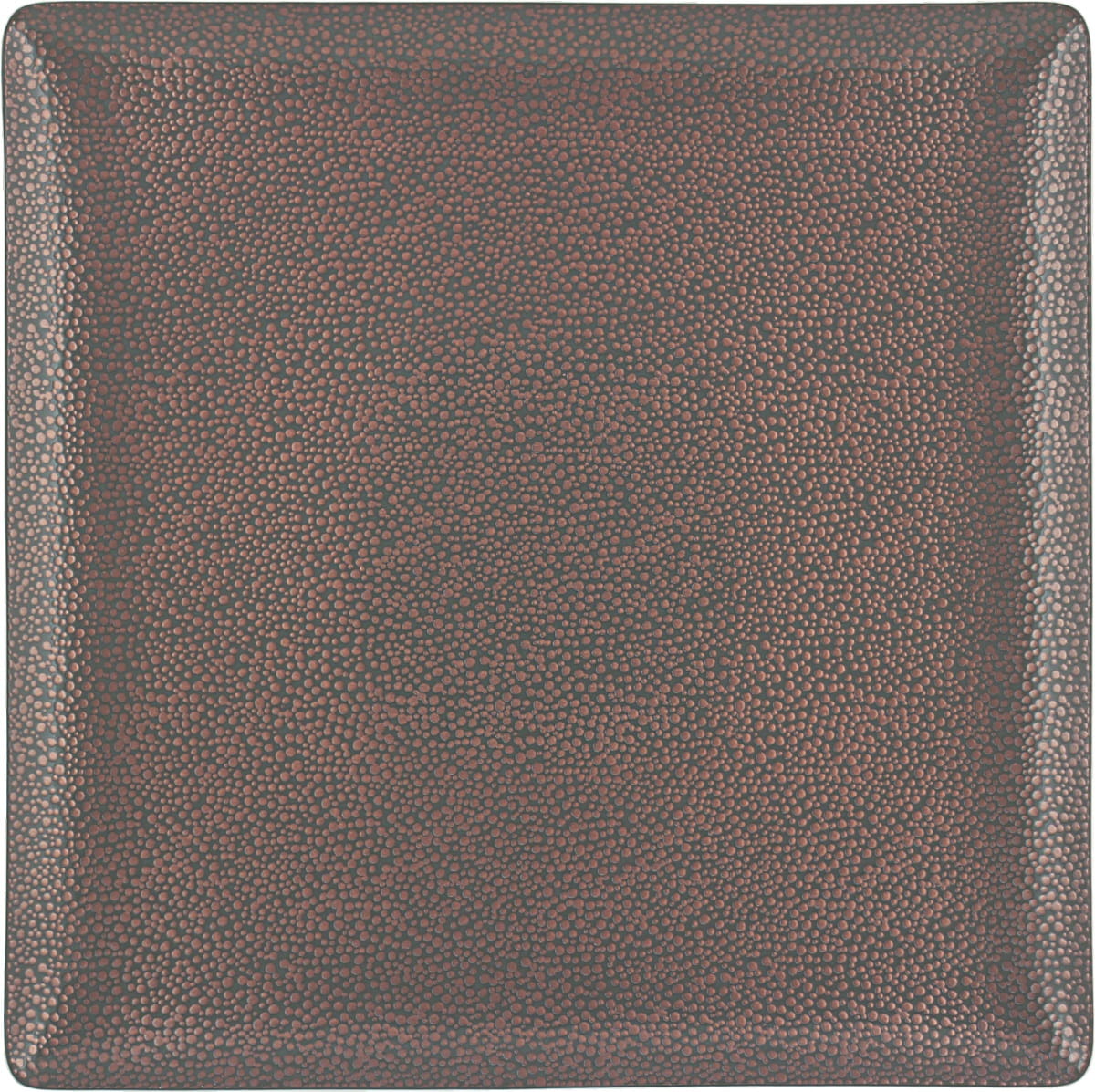 Teller flach quadratisch coup 27x27cm PURITY PEARL copper