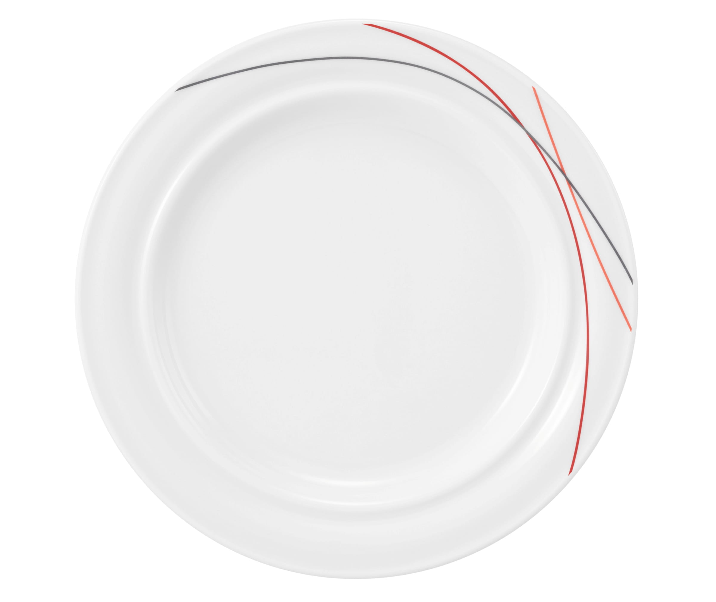 Teller rund flach 23cm Fahne COMMUNITY red line