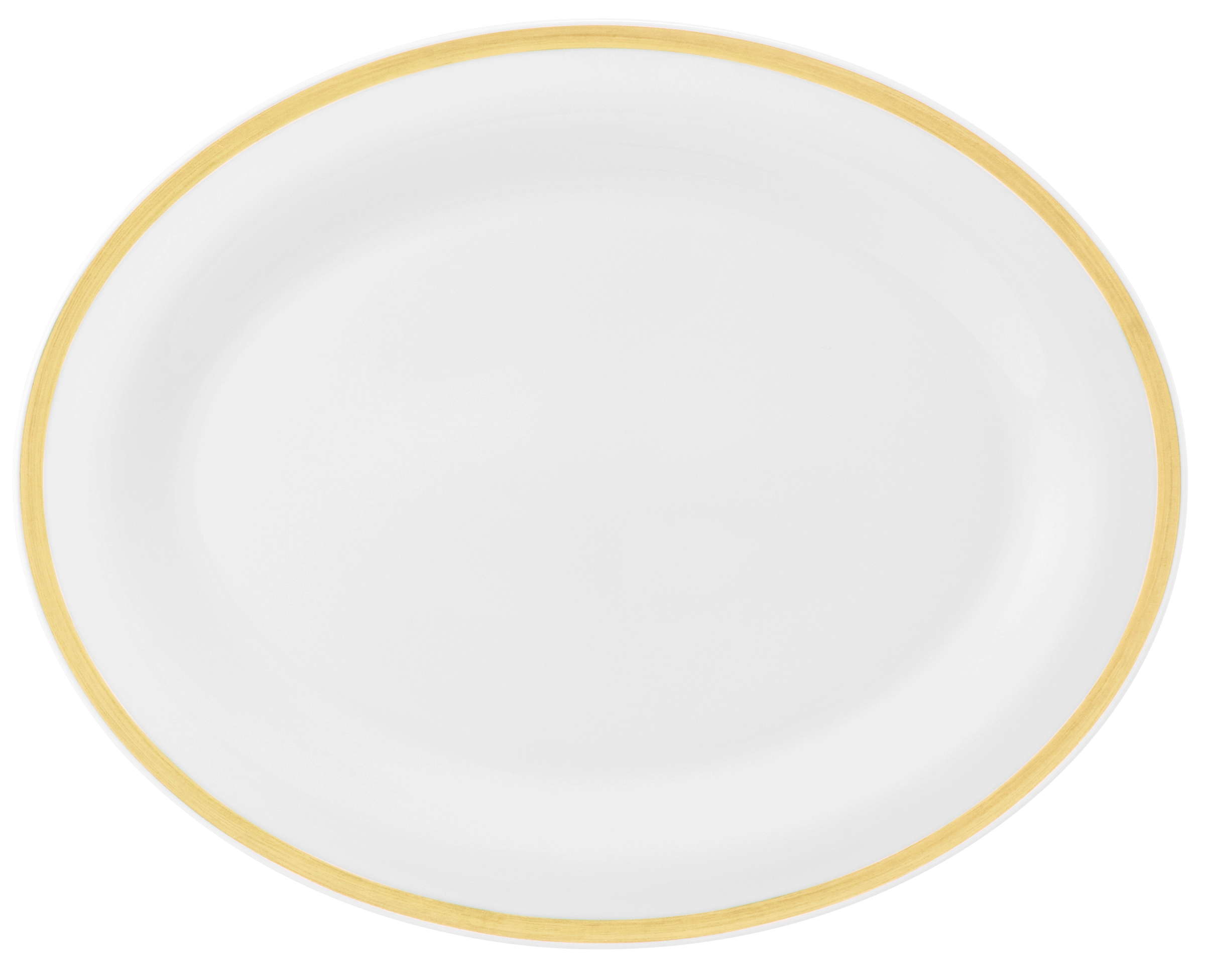 Platte oval oval 35cm COMMUNITY pinselband ocker