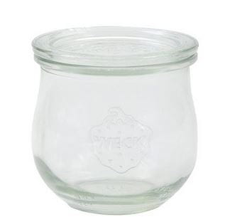 6 Stück Einweckglas 370ml ohne Deckel Tulpe WECK