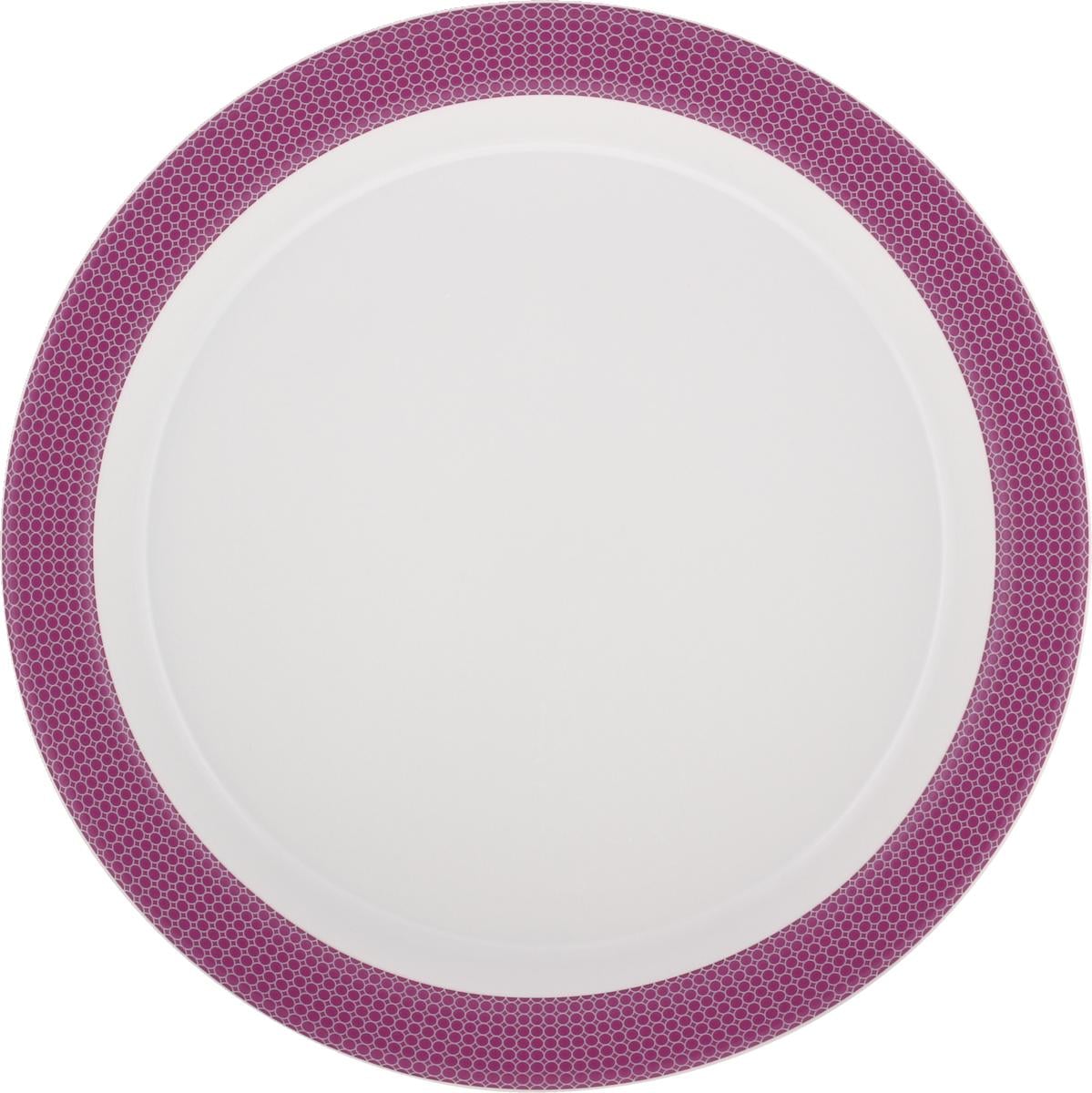 Spezialteller halbtief Fahne 25cm INVITA DIMENSION PUNKTE himbeerrot