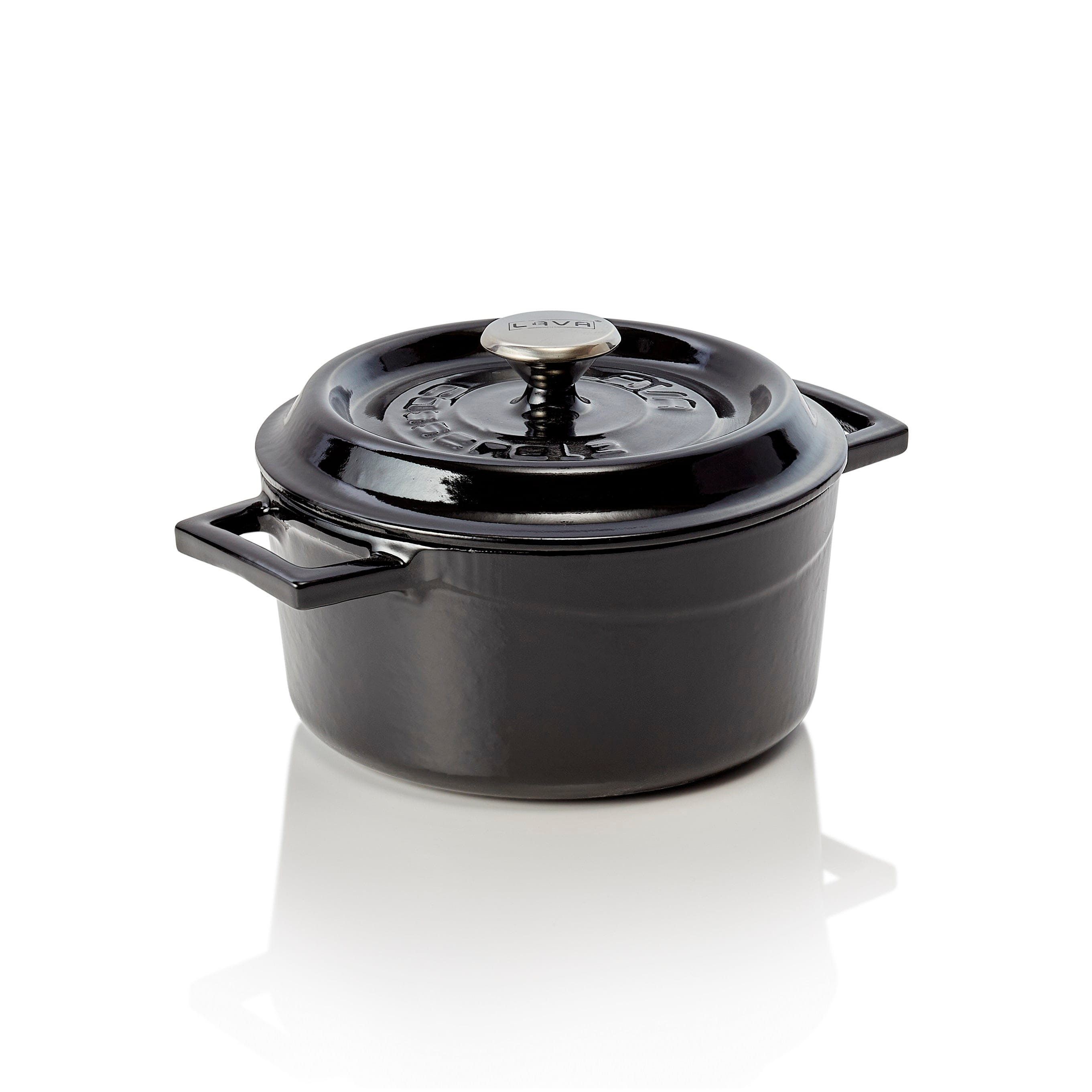 Cocottes rund 16,5x8,2cm LAVA schwarz