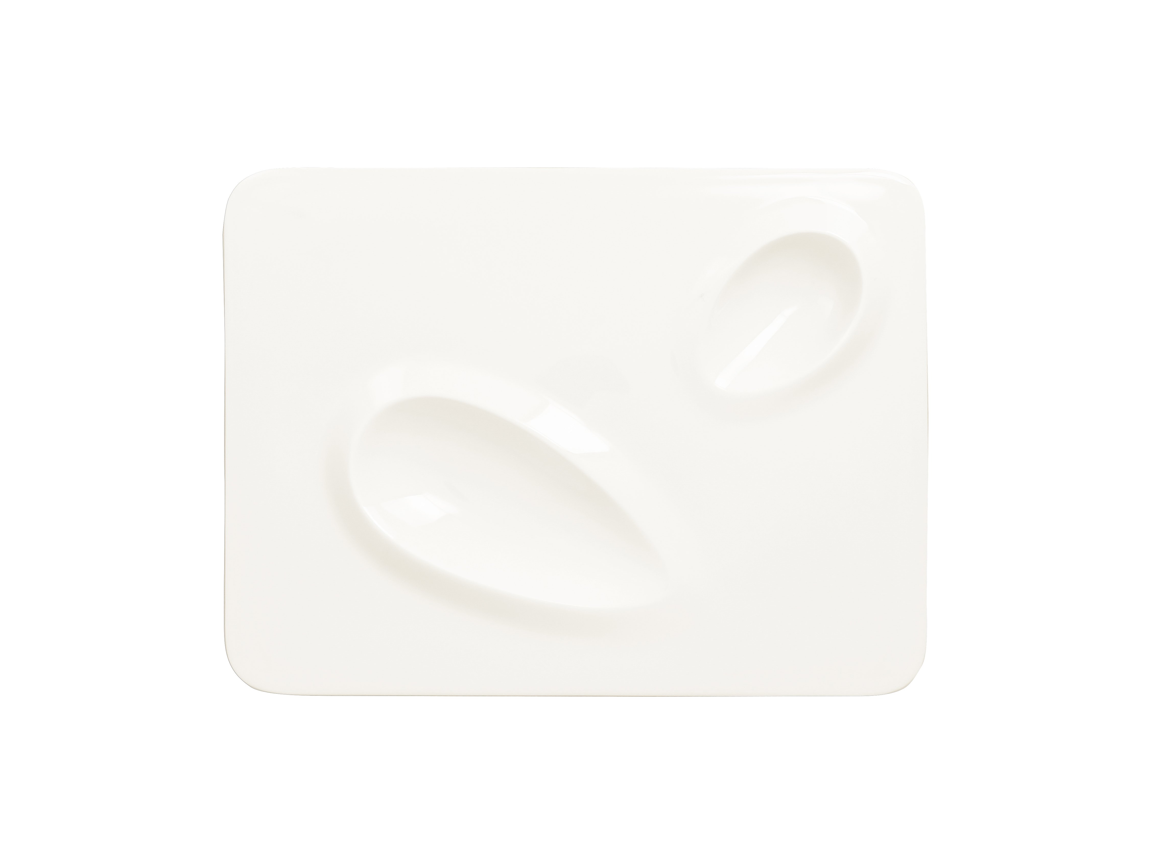 Teller rechteckig 32x24cm SUGGESTIONS CREATE white 2 Zonen