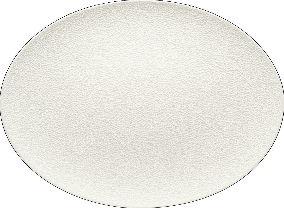 Platte oval coup 37x27cm PURITY PEARLS LIGHT