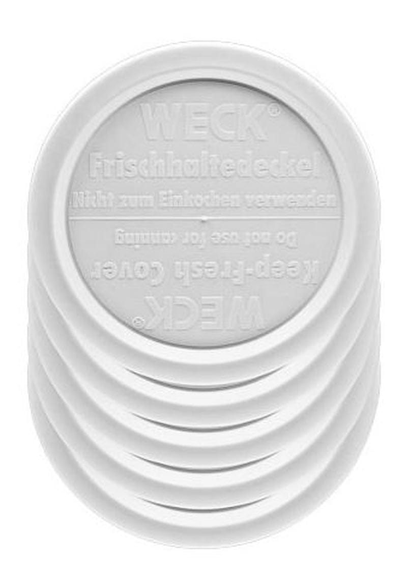 5 Stück Frischhaltedeckel 100mm WECK weiß