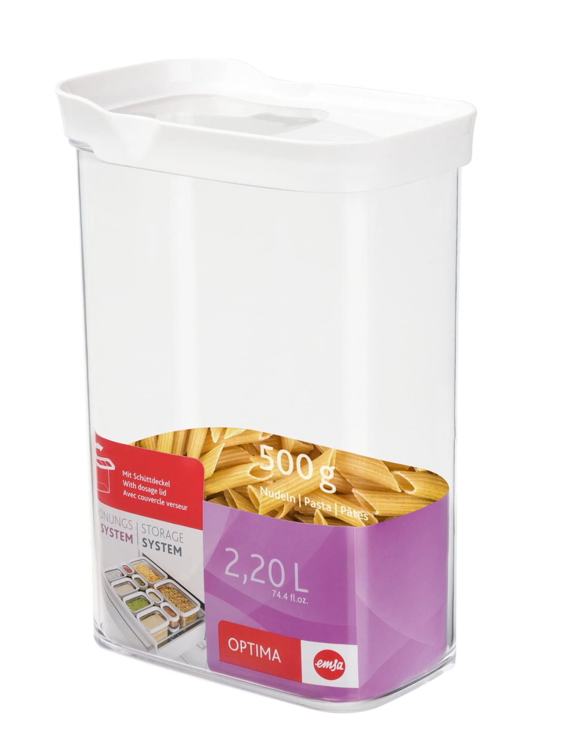 Frischhaltedose 2,2L OPTIMA weiß stapelbar