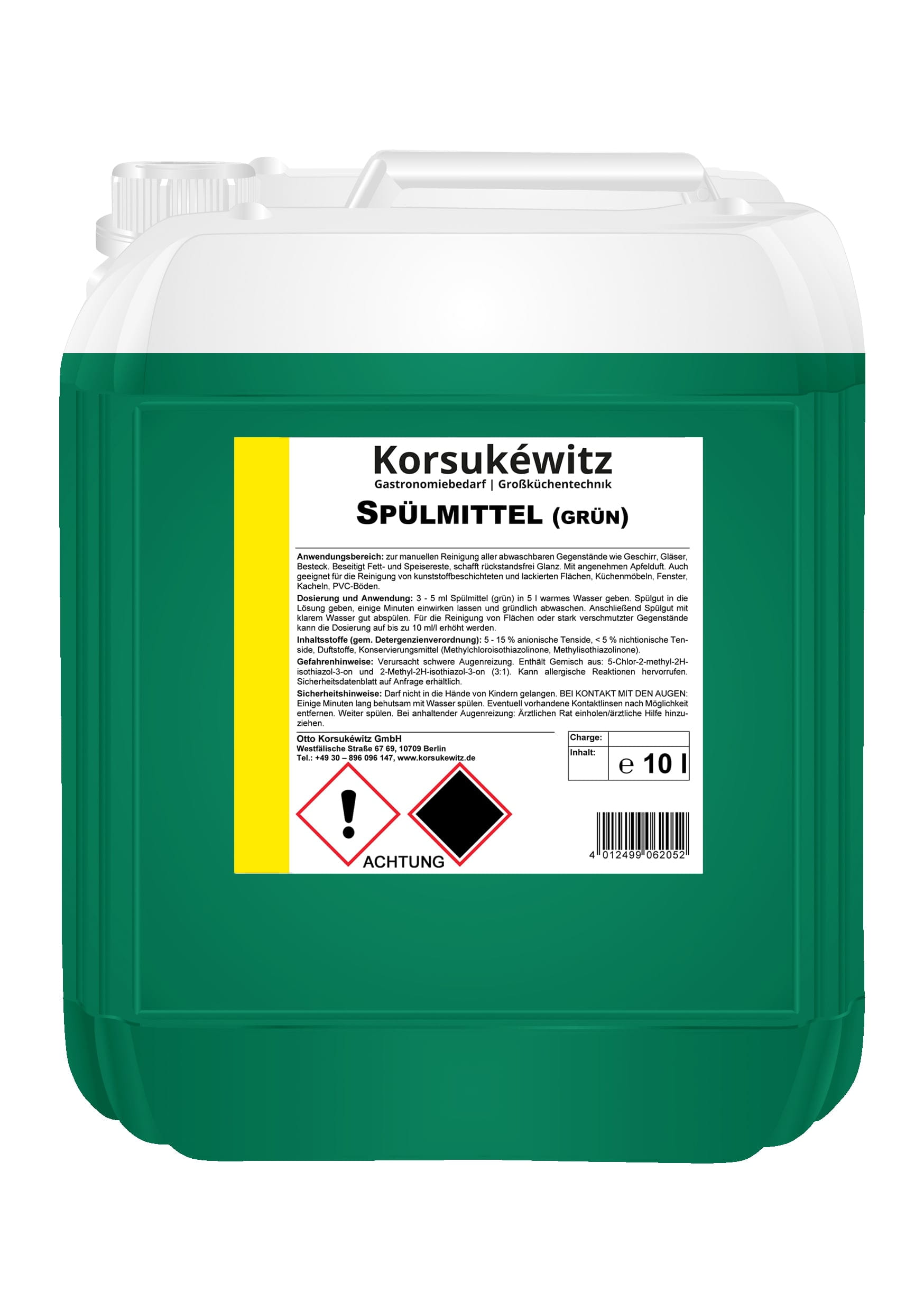 Spülmittel grün 10l Kanister